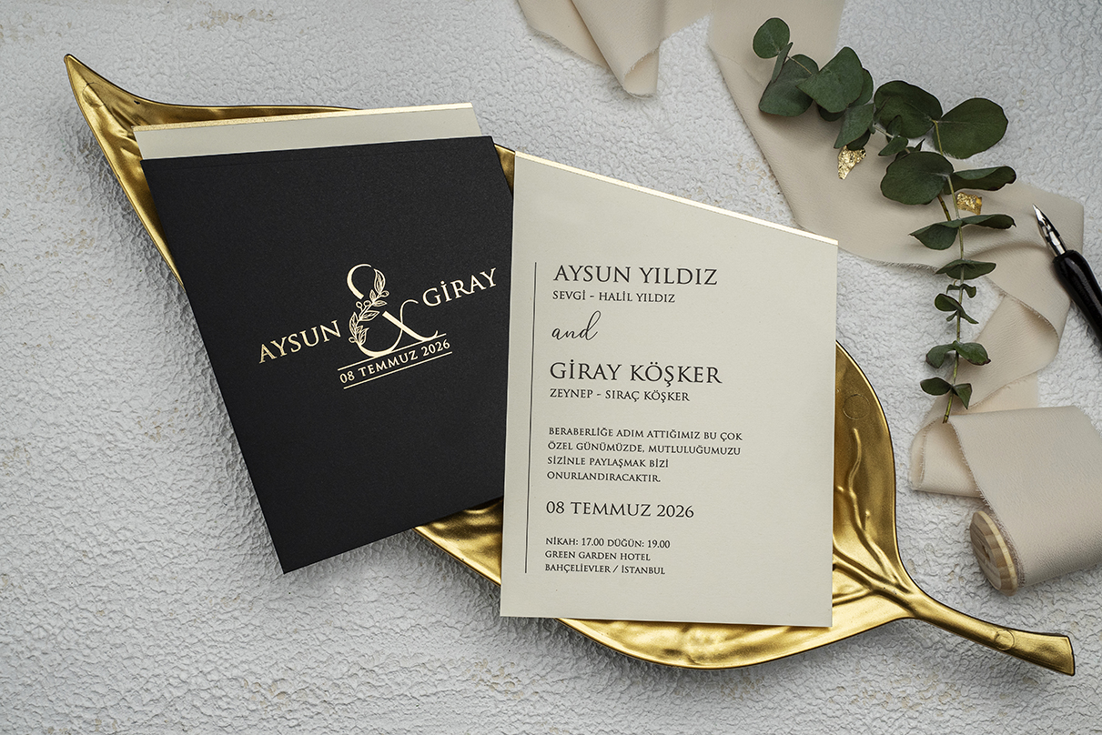 Erdem Davetiye Ümraniye Düğün Davetiyesi – Model 9275