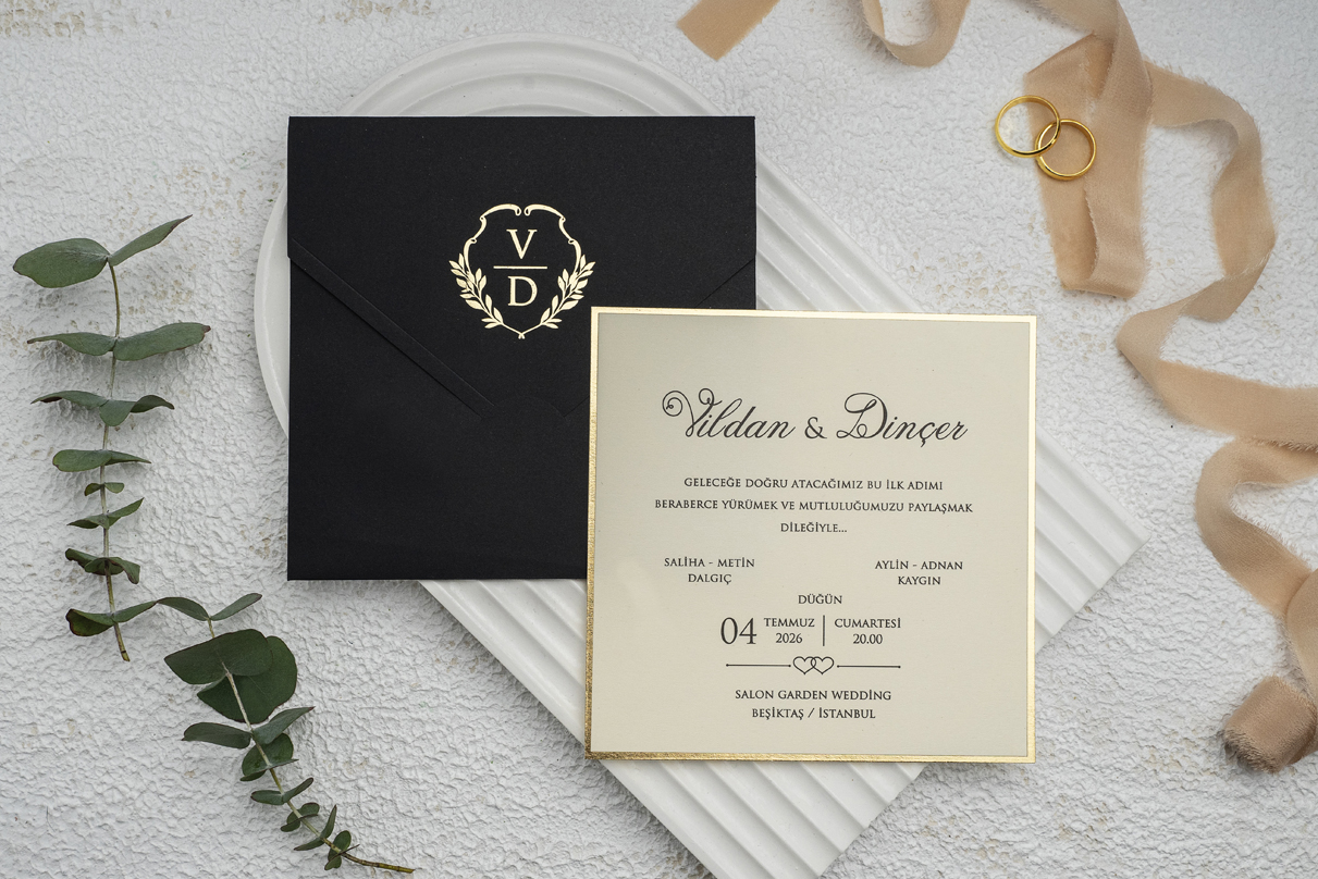 Erdem Davetiye Ümraniye Düğün Davetiyesi – Model 9282