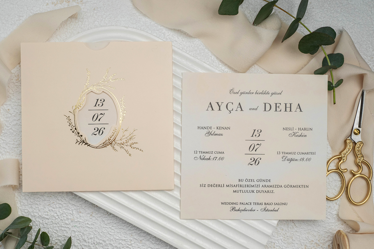 Erdem Davetiye Ümraniye Düğün Davetiyesi – Model 9285