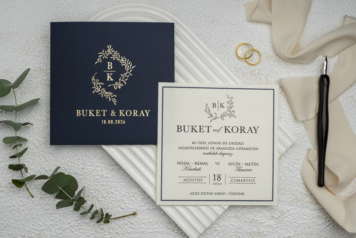 Erdem Davetiye Ümraniye Düğün Davetiyesi – Model 9287