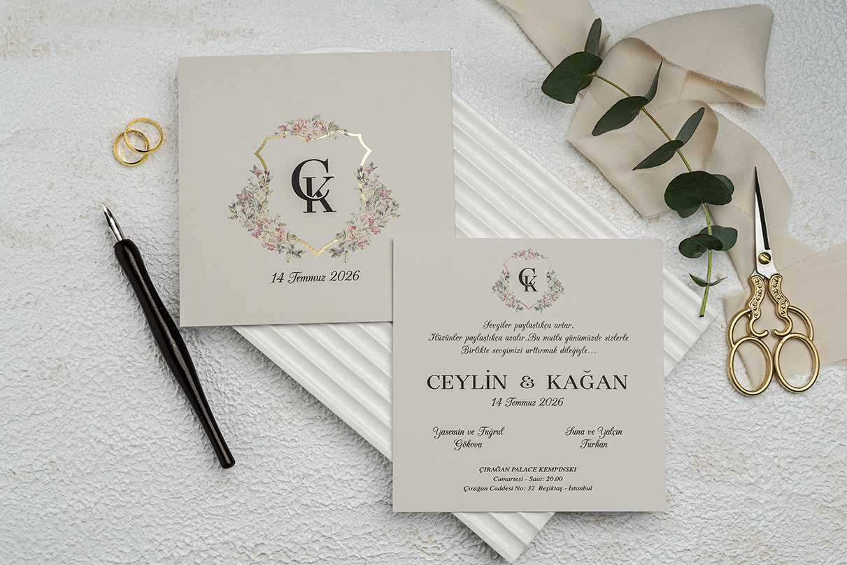 Erdem Davetiye Ümraniye Düğün Davetiyesi – Model 9289
