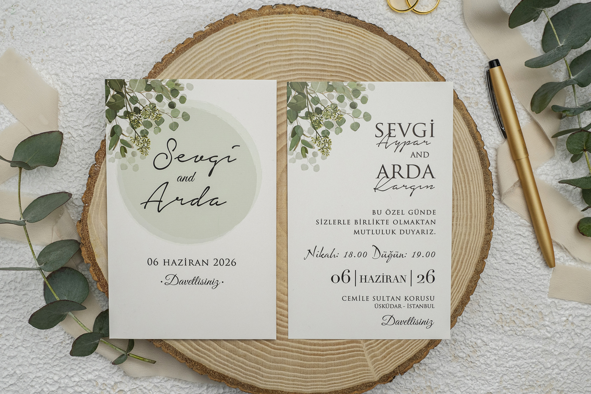 Erdem Davetiye Ümraniye Düğün Davetiyesi – Model 9302