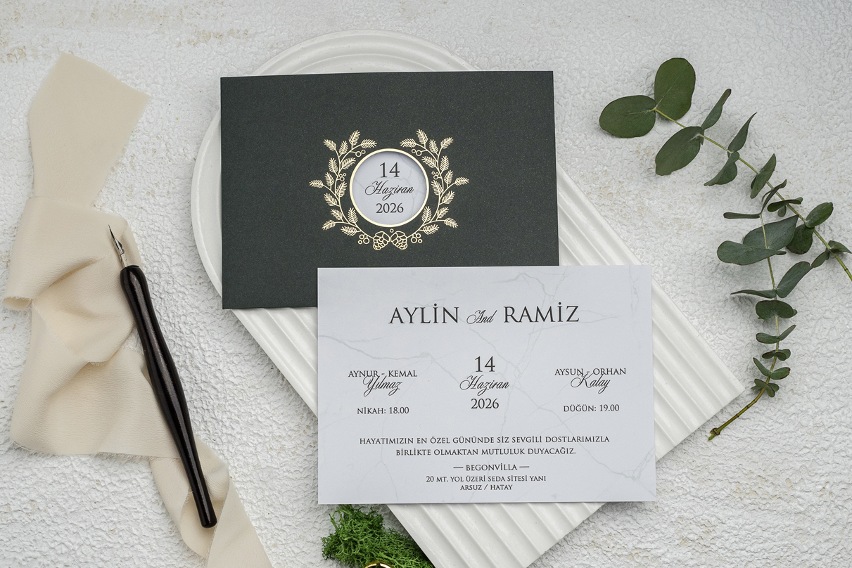 Erdem Davetiye Ümraniye Düğün Davetiyesi – Model 9303