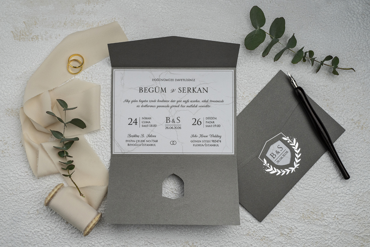 Erdem Davetiye Ümraniye Düğün Davetiyesi – Model 9304