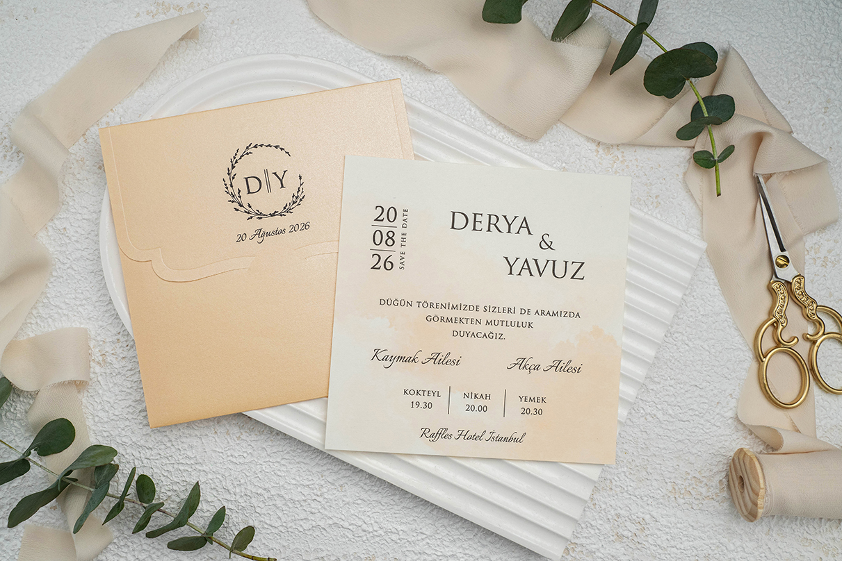 Erdem Davetiye Ümraniye Düğün Davetiyesi – Model 9306