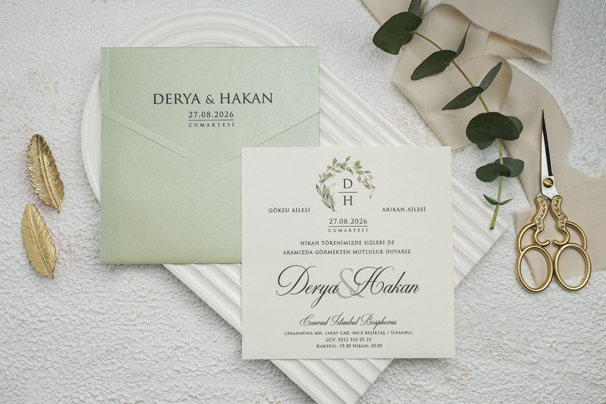 Erdem Davetiye Ümraniye Düğün Davetiyesi – Model 9307