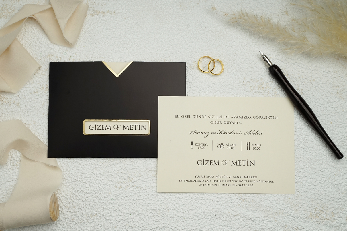 Erdem Davetiye Ümraniye Düğün Davetiyesi – Model 9308