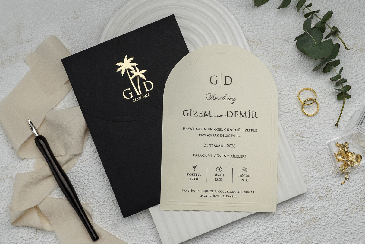 Erdem Davetiye Ümraniye Düğün Davetiyesi – Model 9309