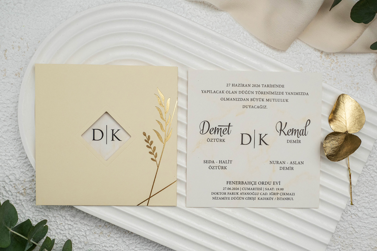 Erdem Davetiye Ümraniye Düğün Davetiyesi – Model 9313