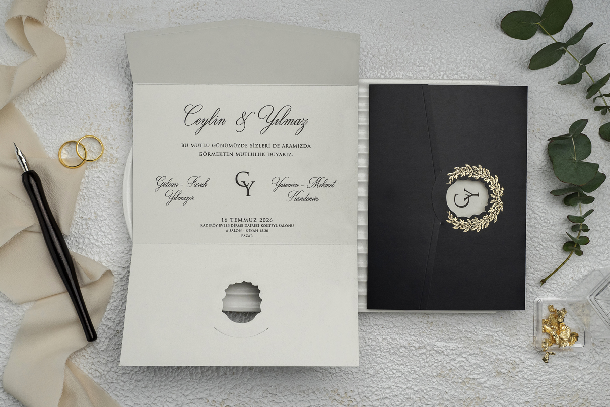 Erdem Davetiye Ümraniye Düğün Davetiyesi – Model 9318