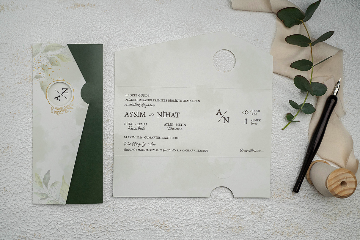 Erdem Davetiye Ümraniye Düğün Davetiyesi – Model 9332