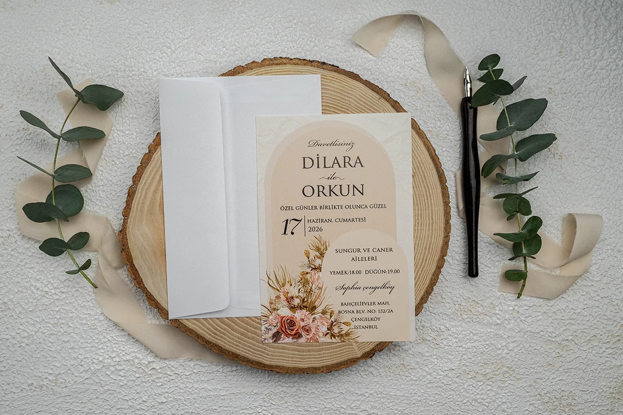 Erdem Davetiye Ümraniye Düğün Davetiyesi – Model 9345