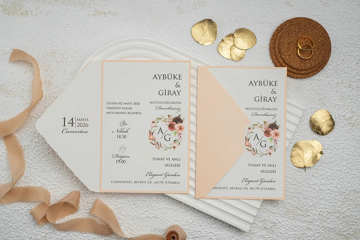 Erdem Davetiye Ümraniye Düğün Davetiyesi – Model 9349