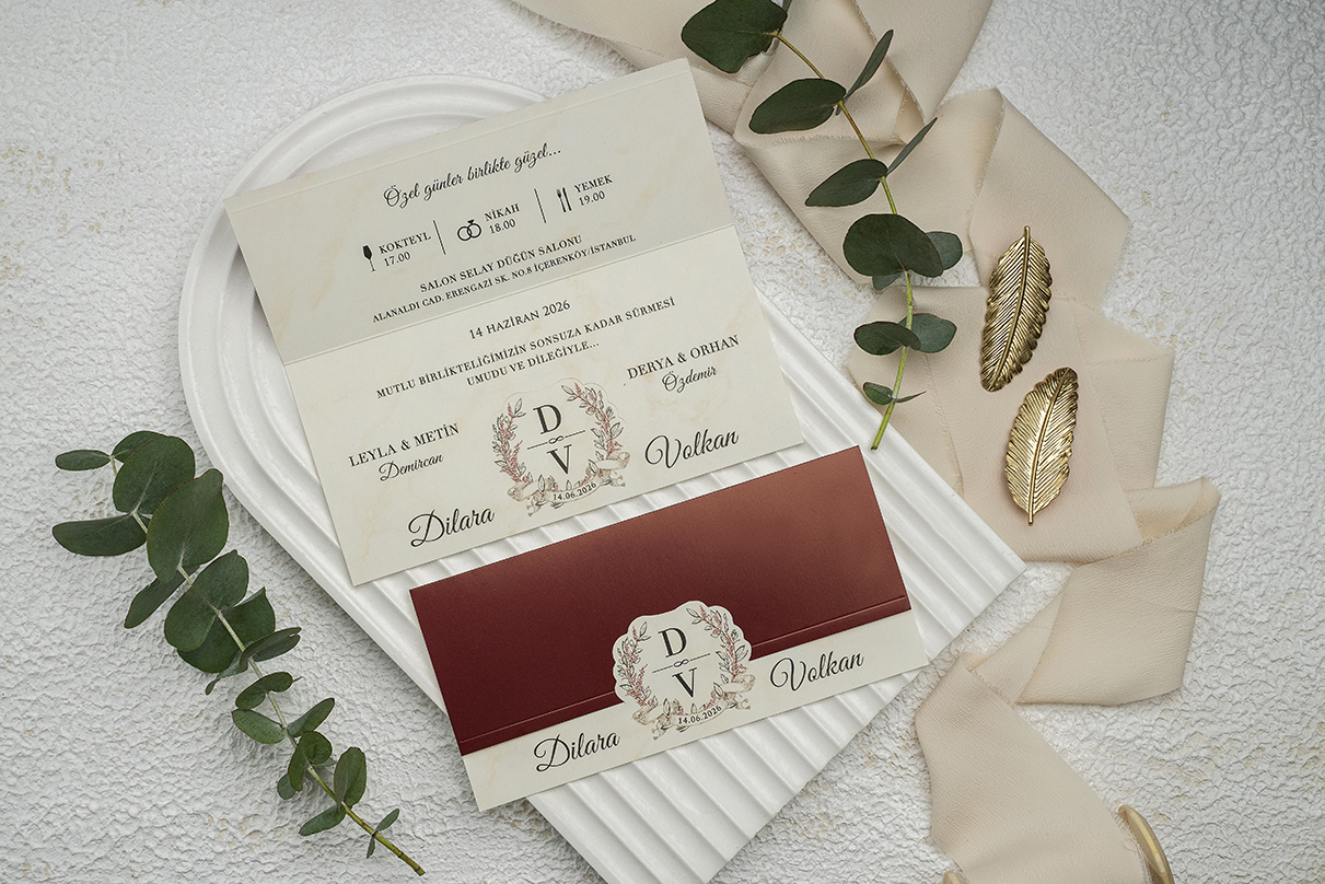 Erdem Davetiye Ümraniye Düğün Davetiyesi – Model 9359