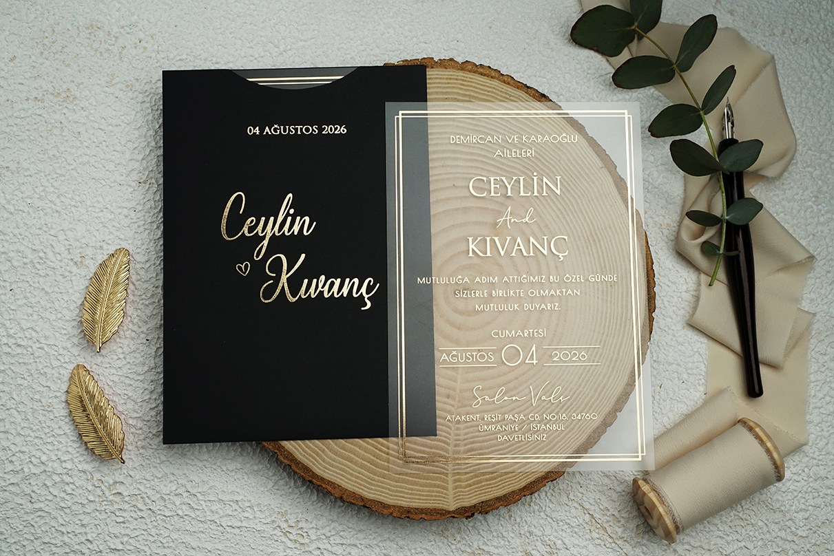 Erdem Davetiye Ümraniye Düğün Davetiyesi – Model 9371