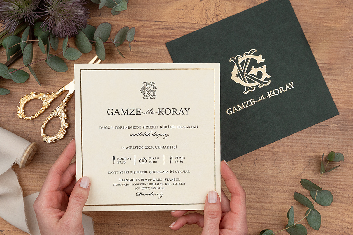 Erdem Davetiye Ümraniye Düğün Davetiyesi – Model 5128