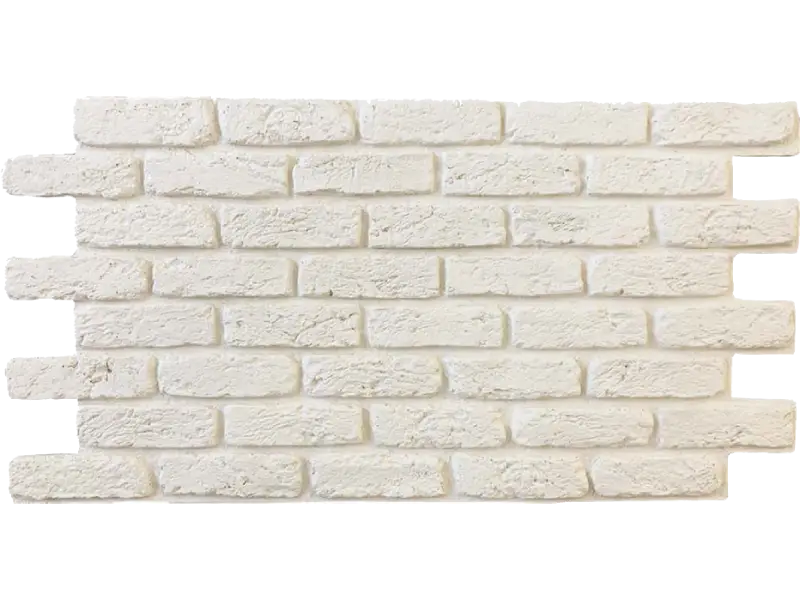 Panel 3D de pared XL PU Vintage Blancura sin juntas - Para interior/exterior - 113,5x57x2,5cm