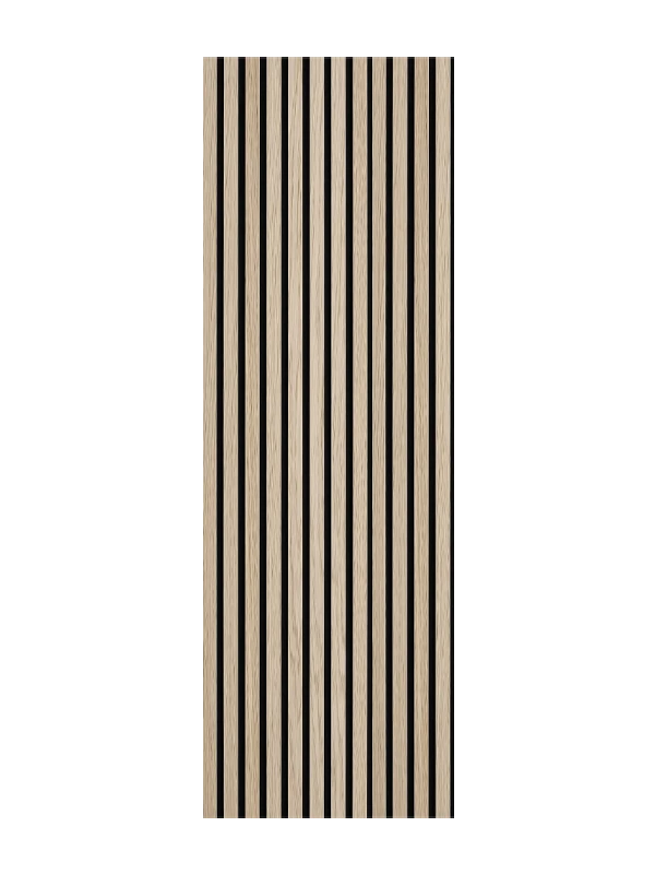 Paneles 3D acústicos HDF de madera roble natural 270x60x2,1cm