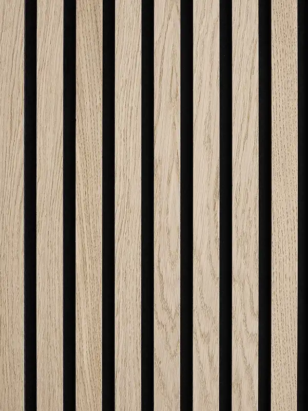 Paneles 3D acústicos HDF de madera roble natural 270x60x2,1cm