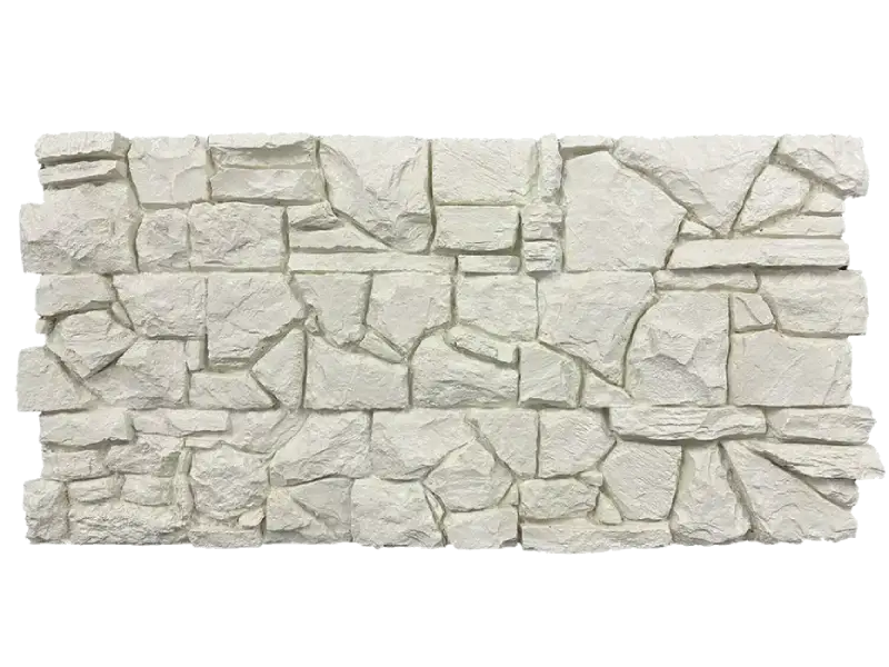 Panel 3D de pared XL PU Pizarra Blancura sin juntas - Para interior/exterior - 123x56x3cm
