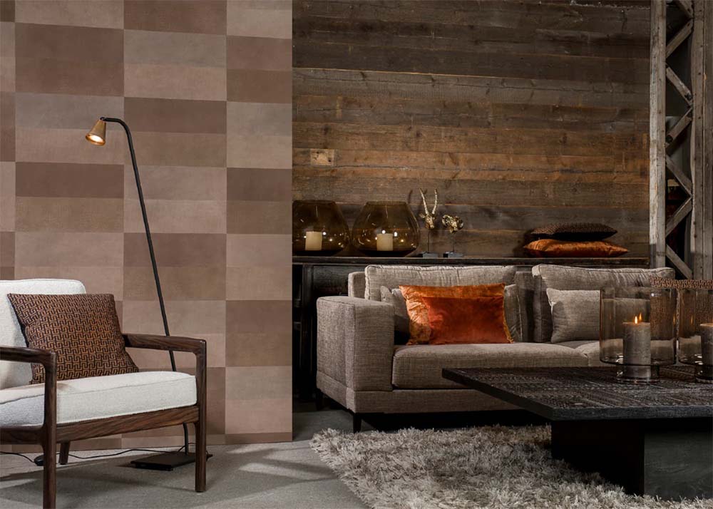 Revestimiento autoadhesivo de cuero Austin marrón 1,08m²