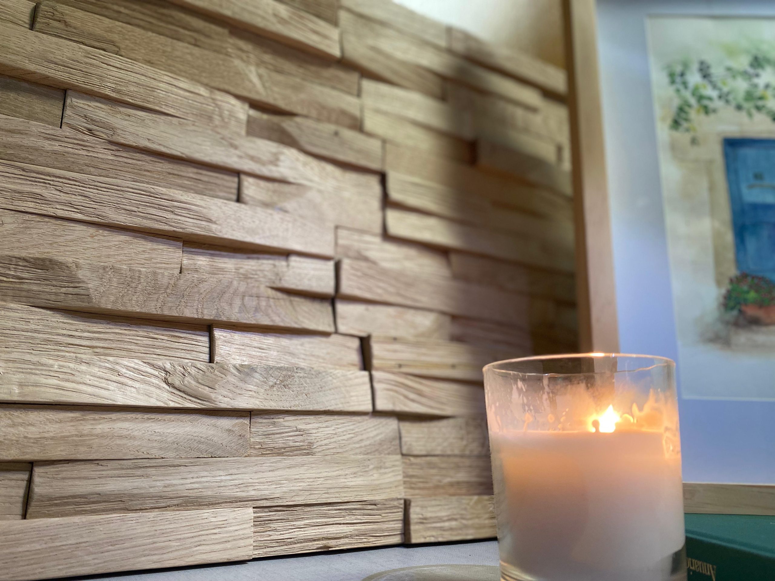 Listón de madera roble elegance 3D natural 50x20x1-3cm