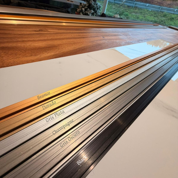 Perfiles de Aluminio para Paneles Mármol SPC/PVC