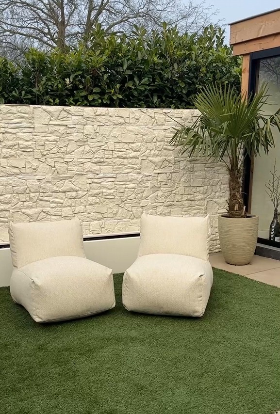 Panel 3D de pared XL PU Pizarra Blancura sin juntas - Para interior/exterior - 123x56x3cm