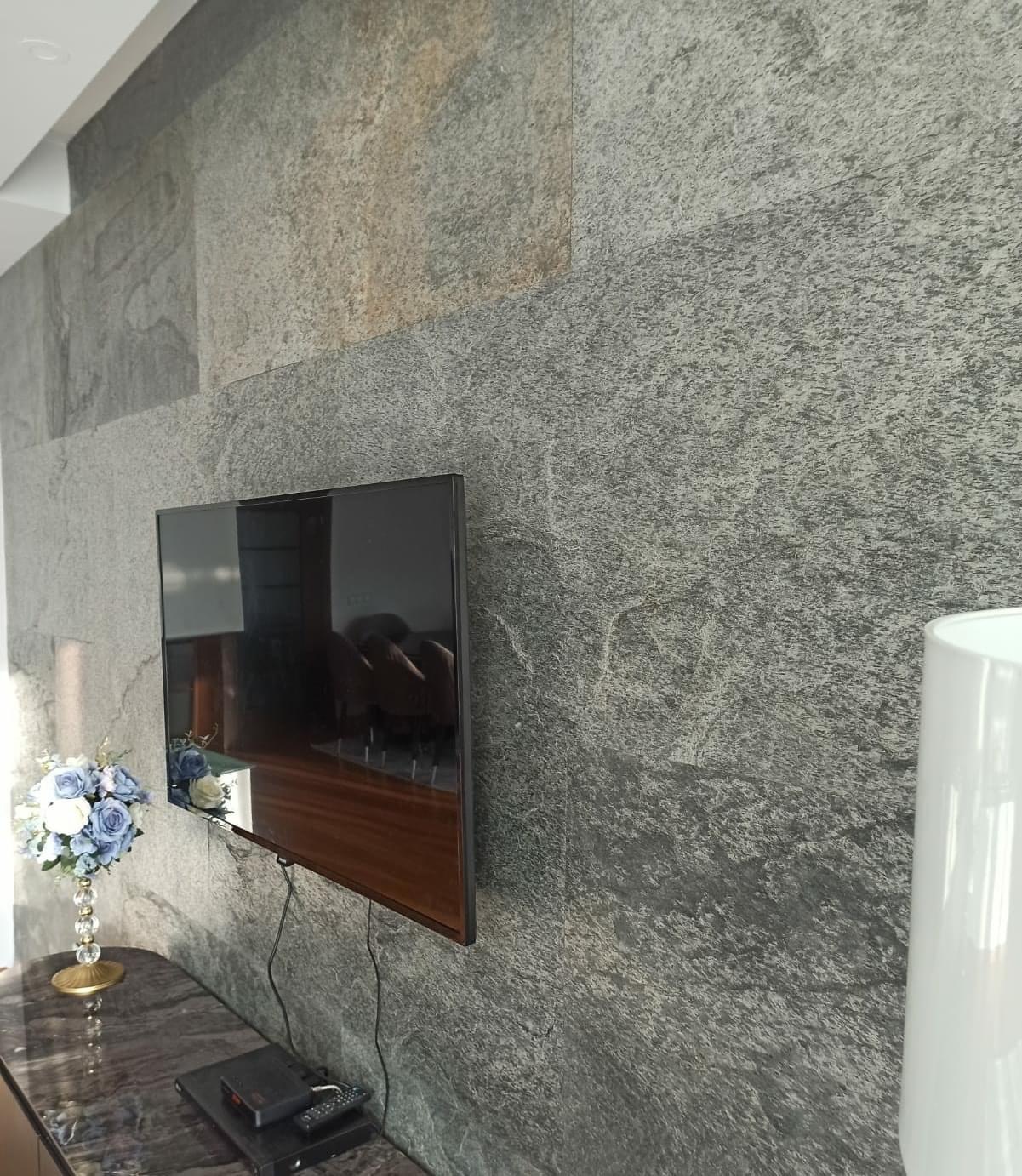 Panel de piedra natural plata brillo-122x61x0,2cm