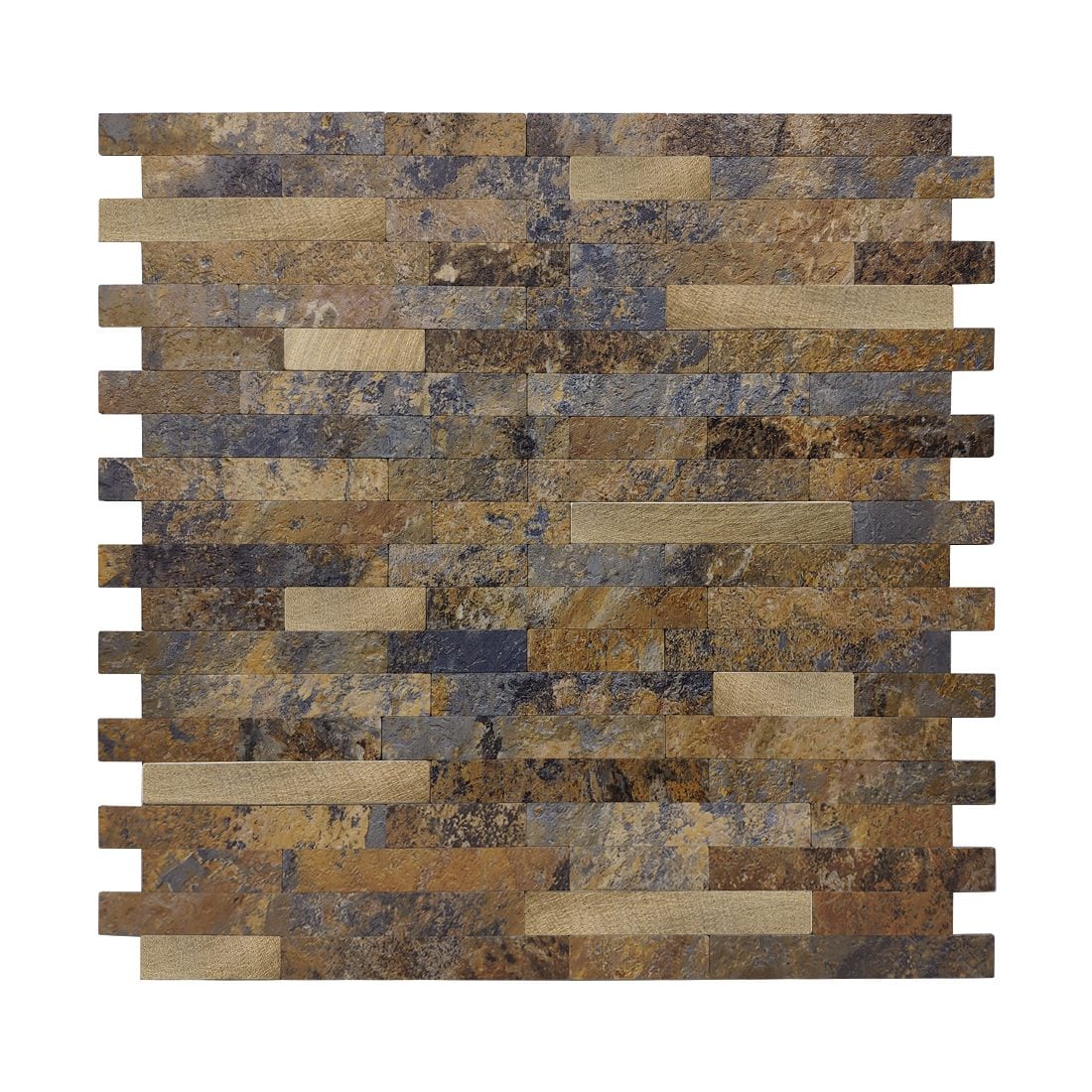 Mosaico autoadhesivo de piedra classic grey silver - 30,2×29,2×0,4cm