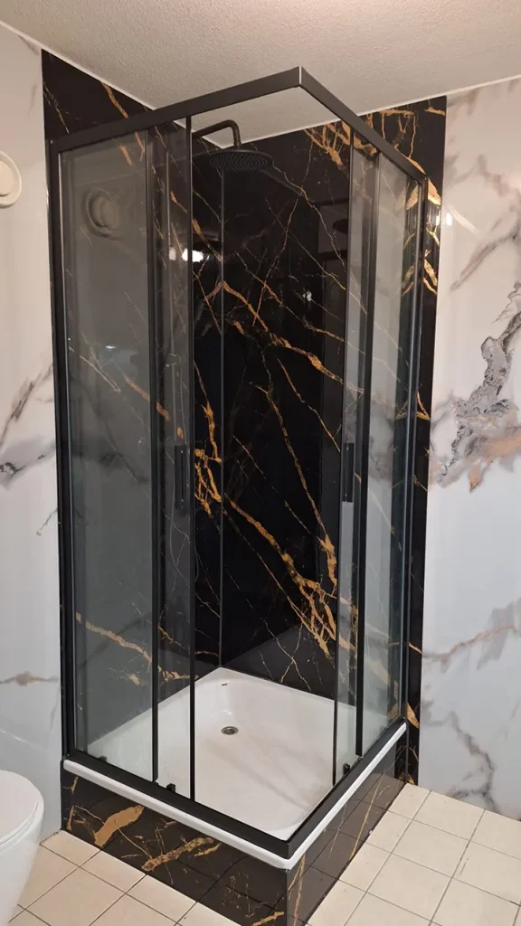 Panel PVC de pared de losa de mármol Black Gold 260x120x0,30cm