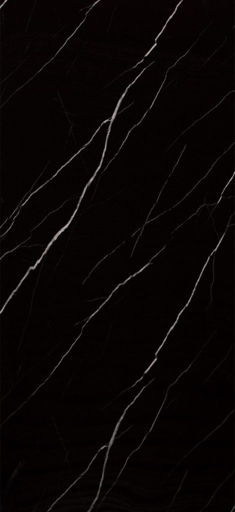 Panel PVC de pared de losa de mármol Carrara Negro 260x120x0,30cm