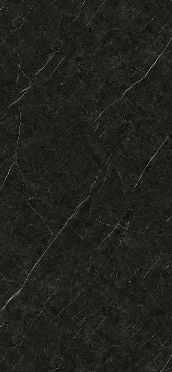 Panel SPC de pared de losa de mármol Black Trevore Matt Black 260x120x0,35cm