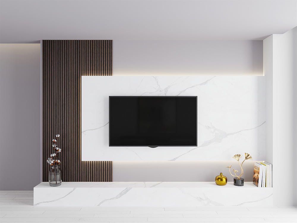 Panel SPC de pared de losa de mármol Carrara Apolo Matt White 260x120x0,35cm