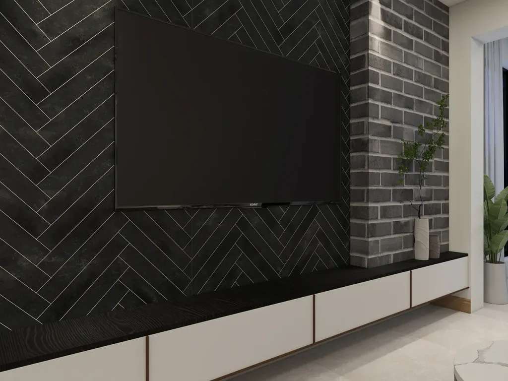 Panel SPC de pared de losa de mármol espiga antracita 260x120x0,35cm
